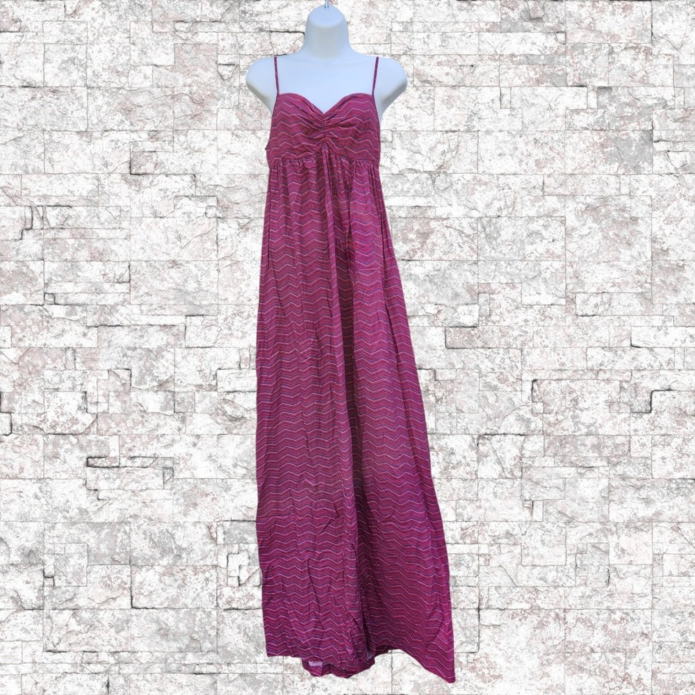Saint Grace Pink Purple Chevron Maxi Dress Small Sleeveless RVP059 NEW